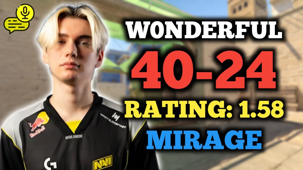 W0NDERFUL (40-24) RATING: 1.58 | EU FACEIT (MIRAGE) +VOICE | CS2 POV