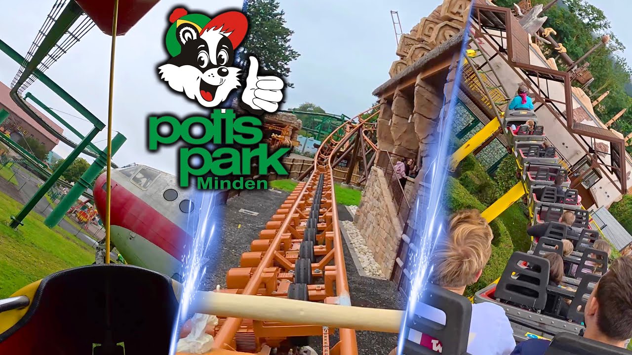 All Roller Coasters at Potts Park Minden 🇩🇪