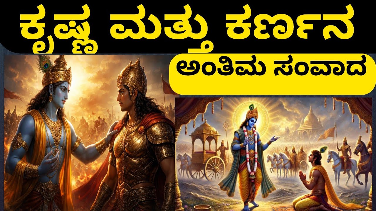 ಕರ್ಣ ಯೋಧನಲ್ಲ… ಒಂದು ದೊಡ್ಡ ದುರಂತ,ಯುದ್ಧಕ್ಕೂ ಮುನ್ನ ಕೃಷ್ಣ–ಕರ್ಣ ಸಂಭಾಷಣೆ,