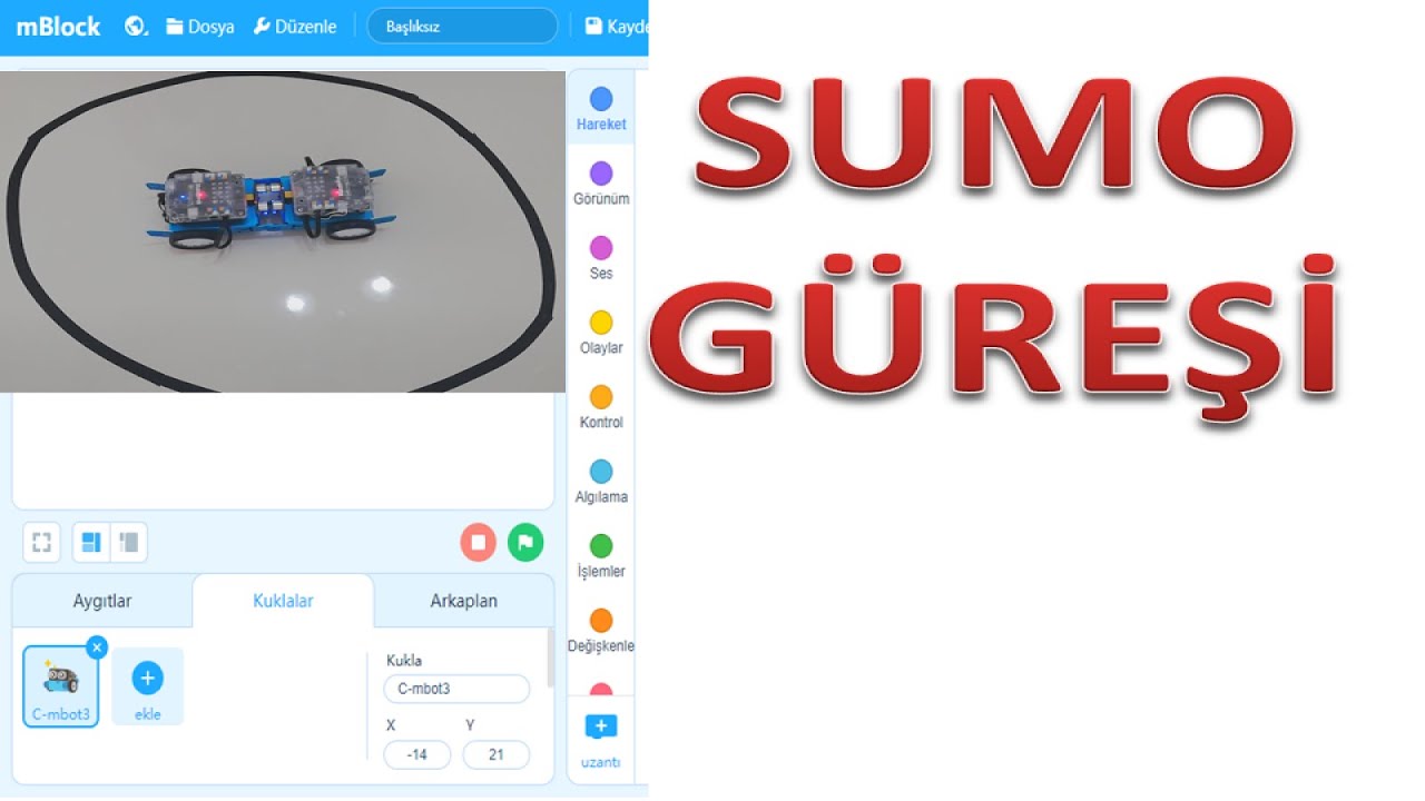 Bölüm33- Mblock5 ile Mbot- Sumo Güreşi