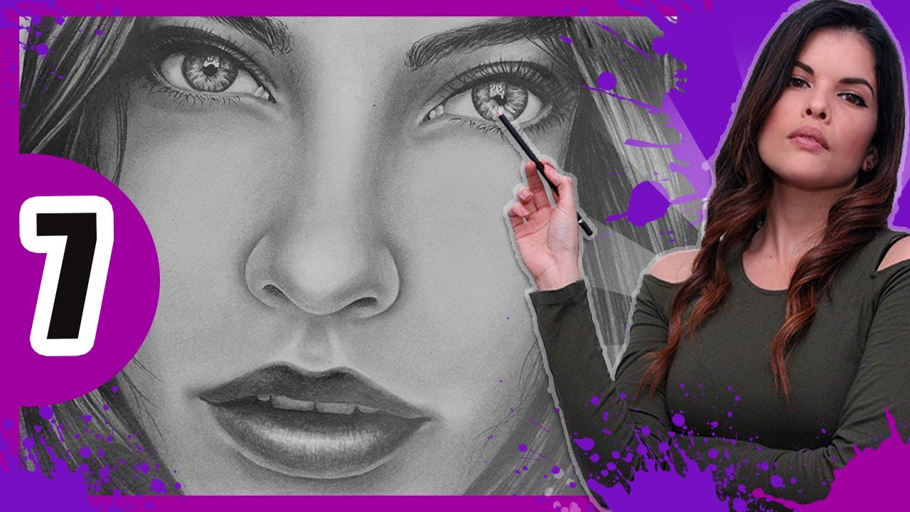 🟣CURSO GRATIS 🟣 ROSTRO REALISTA a lápiz✏️ paso a paso ⚡ Tutorial Completo 🤩 PARTE #7 FINAL