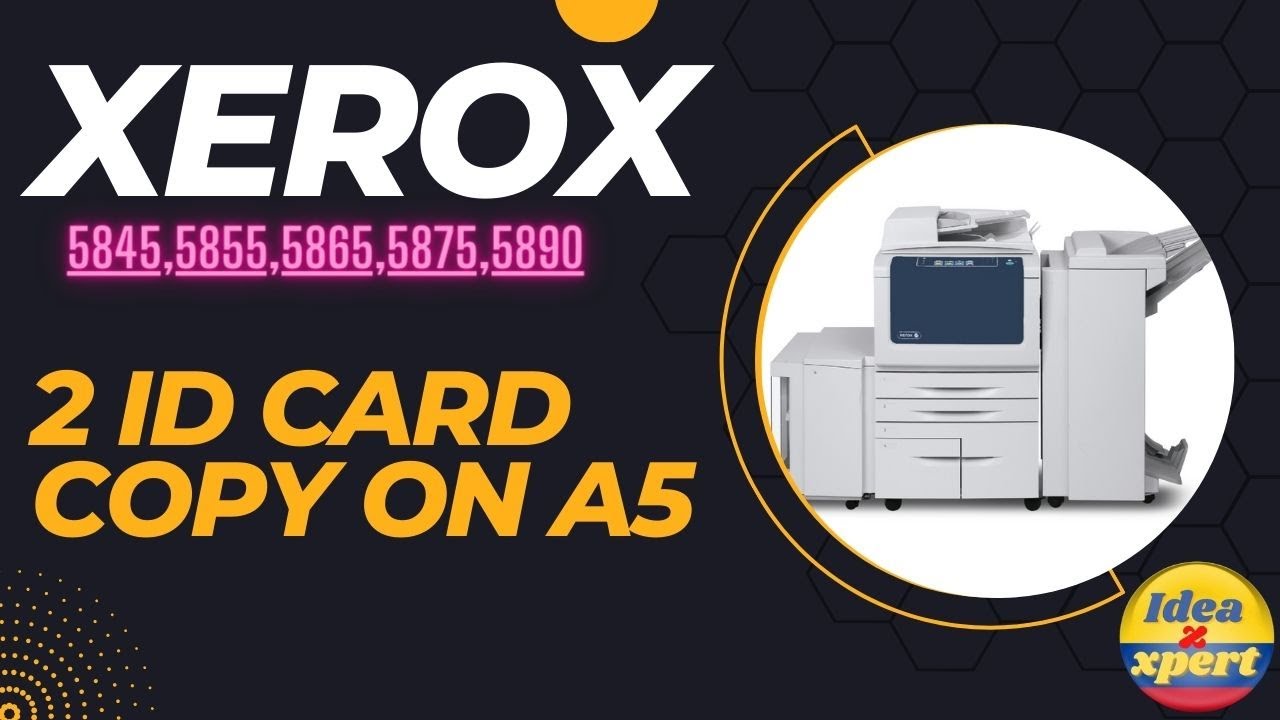 xerox 5855 2 id card setting on A5 size
