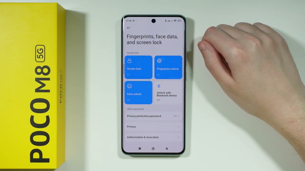 POCO M8 5G: Как включить/выключить дистанционную блокировку