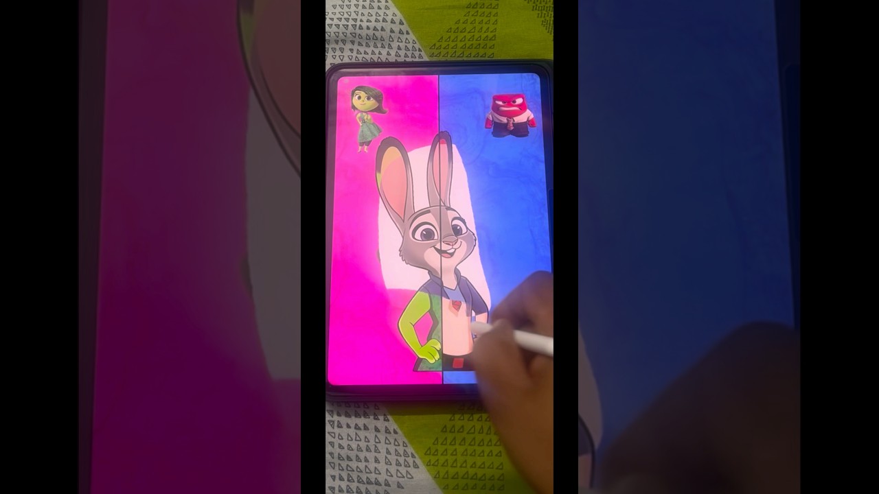 Judy hopps zootopia as anger and disgust two style art