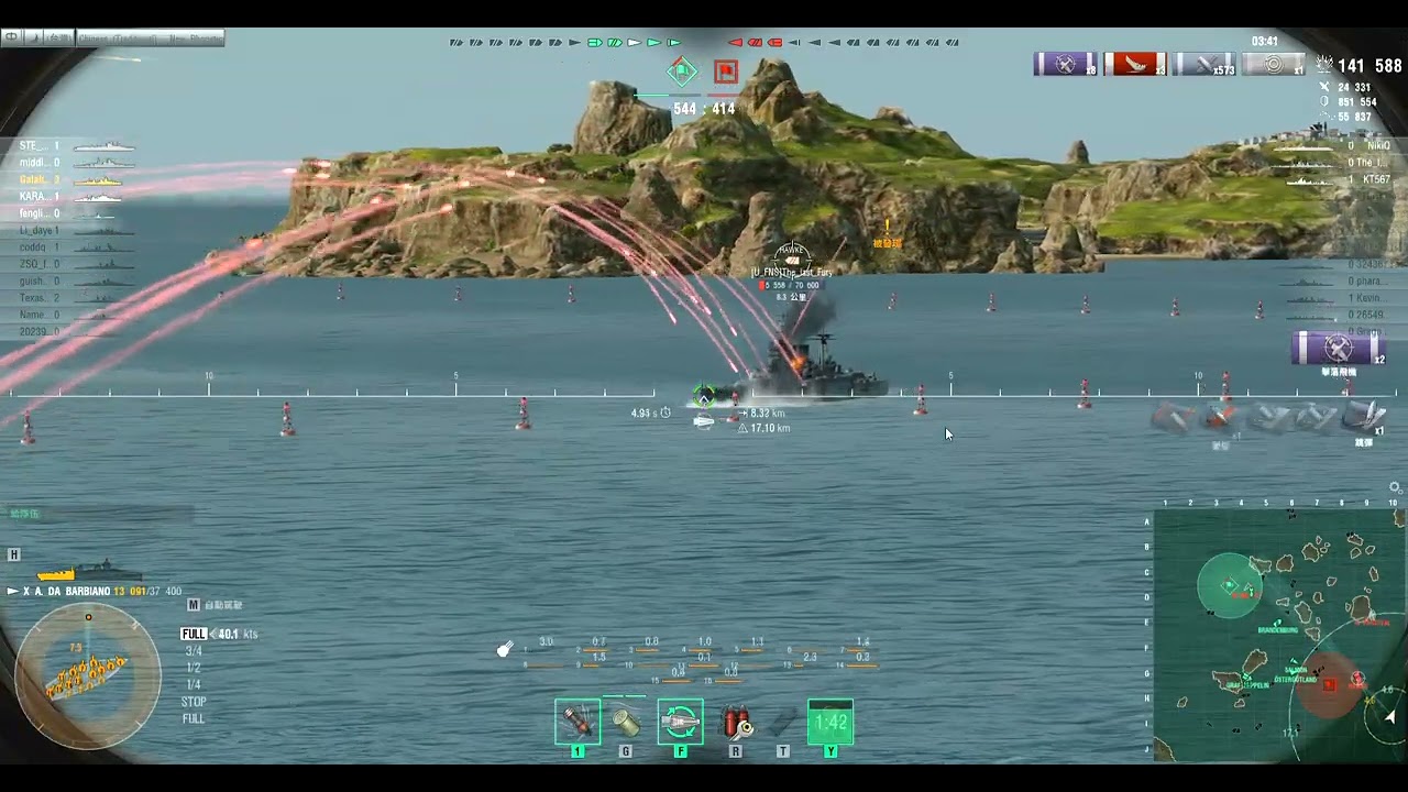 《戰艦世界》 Alberico-da-Barbiano初見也太快樂了吧