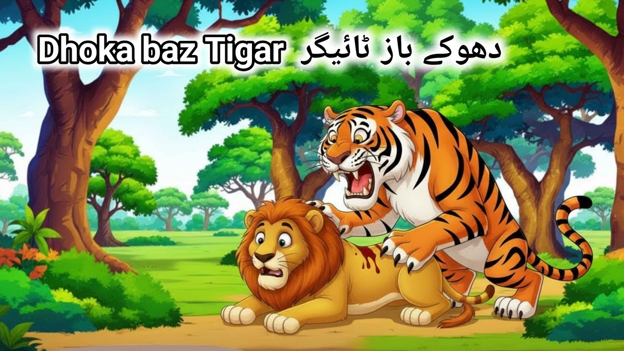 Dhoke baz tiger story in hindi | دھوکے باز ٹائیگر Urdu cartoon