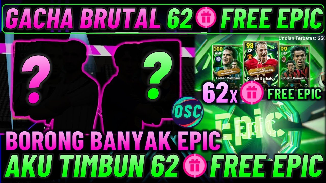 GRATIS 62 FREE EPIC ! DAPAT BANYAK EPIC DENGAN TEORI NABUNG 62x GRATIS EPIC TREASURE LINK & FESTIVE.