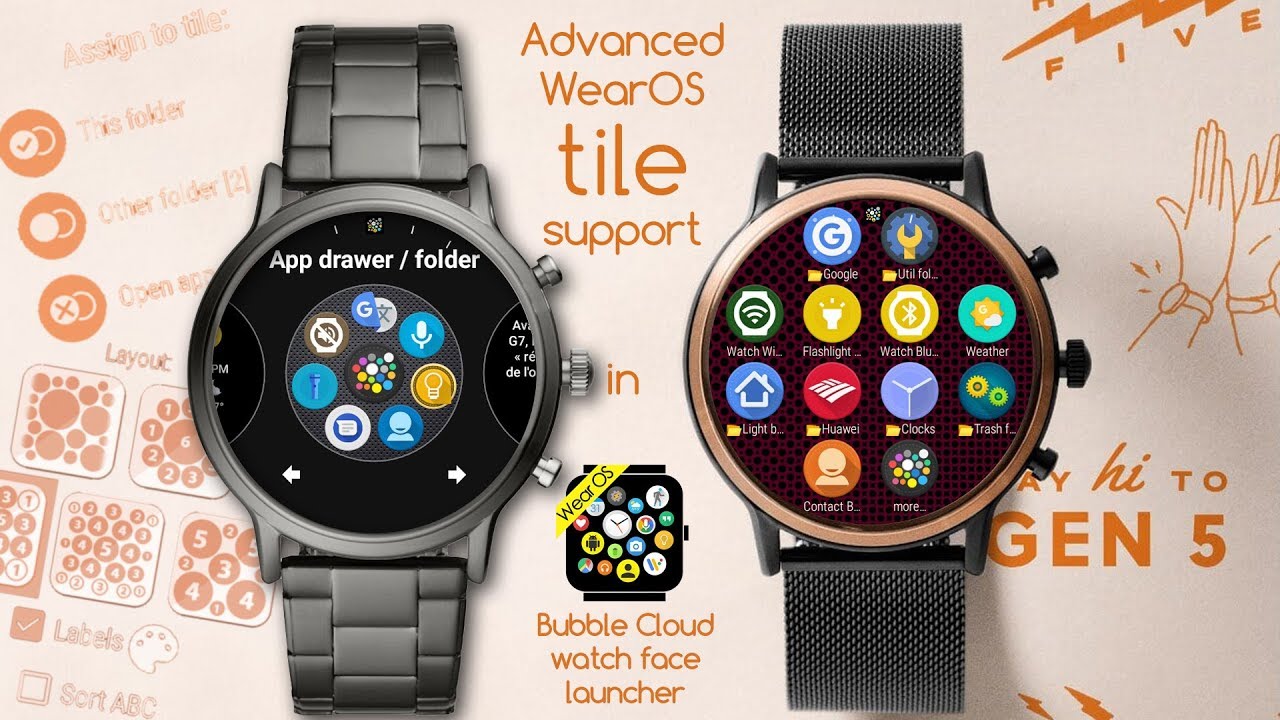 [v9.60] Put apps, folders in the Bubble Cloud Tile in Wear OS