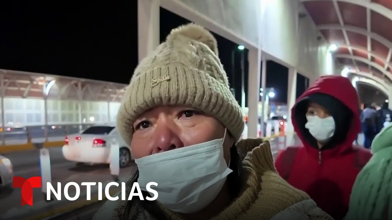 En México migrantes reaccionan con desespero y lágrimas al fin de CBP One | Noticias Telemundo