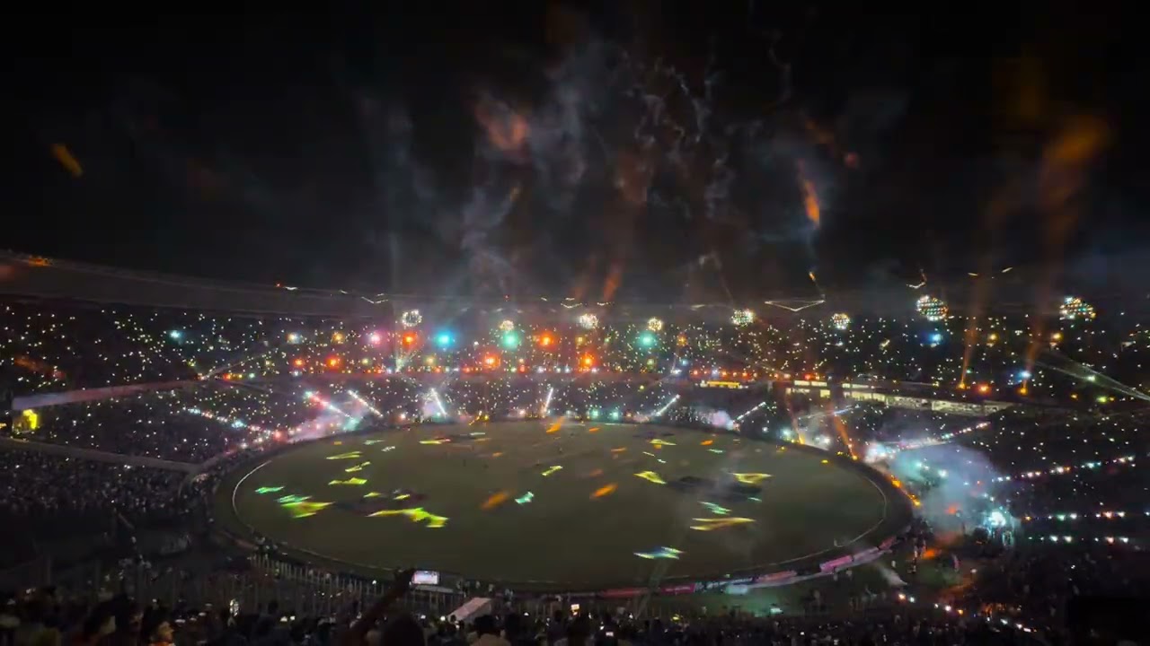 T20 match India vs Newzealand Light Show Ahmedabad 
