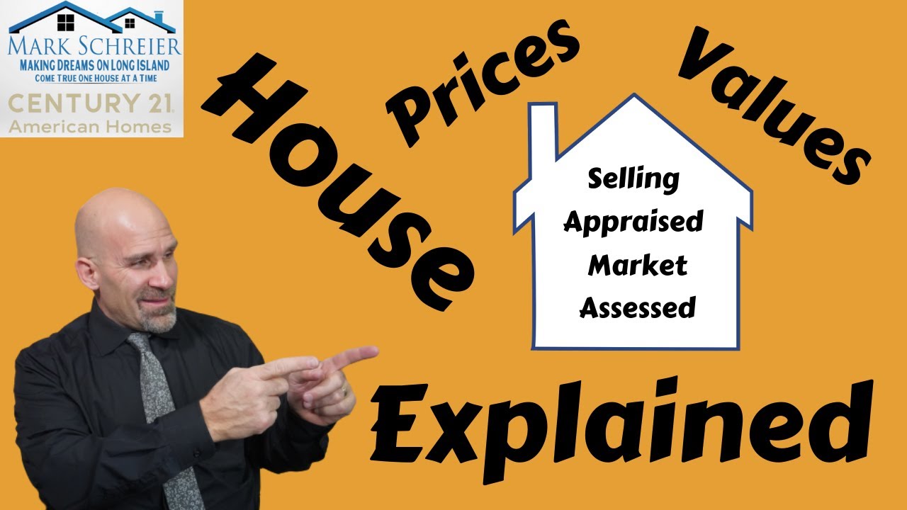 House (Values - Prices) Explained - Market Value - Selling Price - Appraised Value - Assessed Value