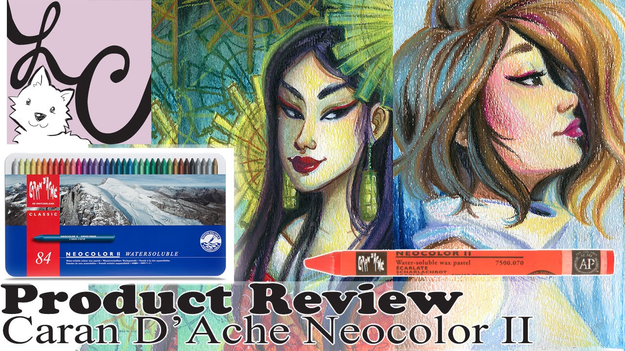Art Supply/Product Review, Caran D'Ache NEOCOLOR II Watersoluable Crayons (84 Set +Speed Paint)