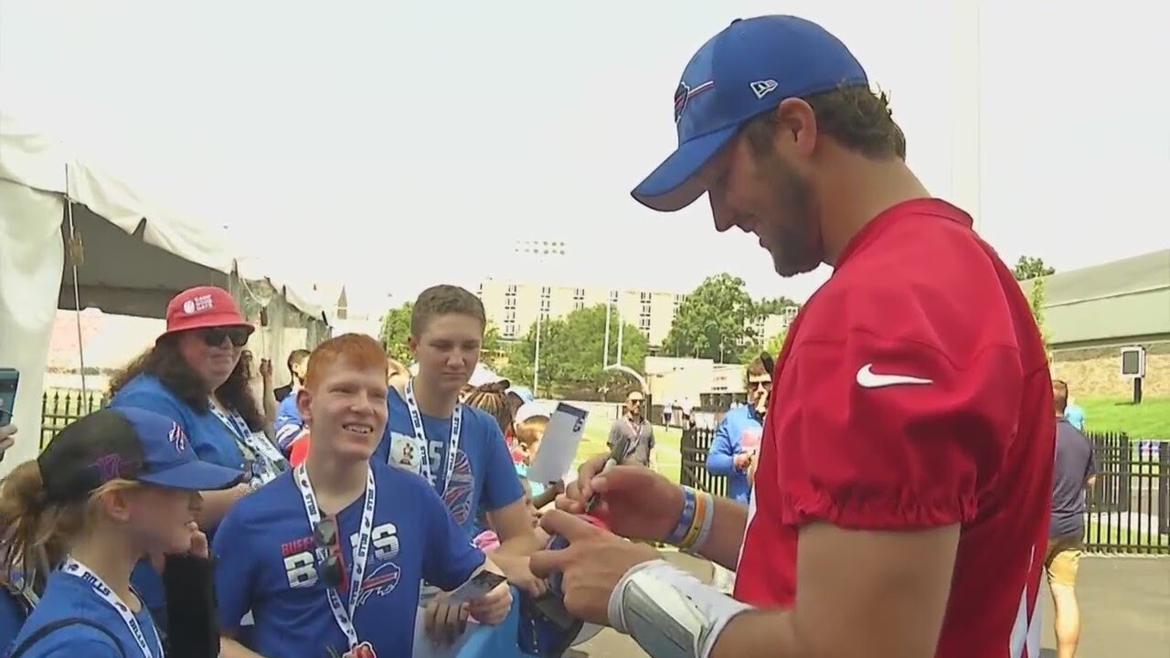 Young Bills fans share special moment with Josh Allen