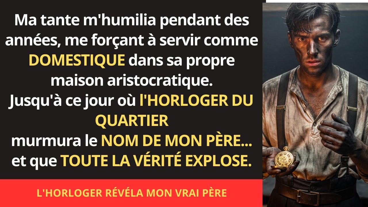 Ma tante me fit servir comme domestique — jusqu’au moment où l’horloger murmura le nom de mon père
