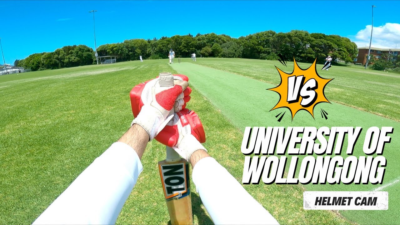 GRADE Cricket Match Against The UNIVERSITY OF WOLLONGONG | Gopro Cricket Helmet Cam
