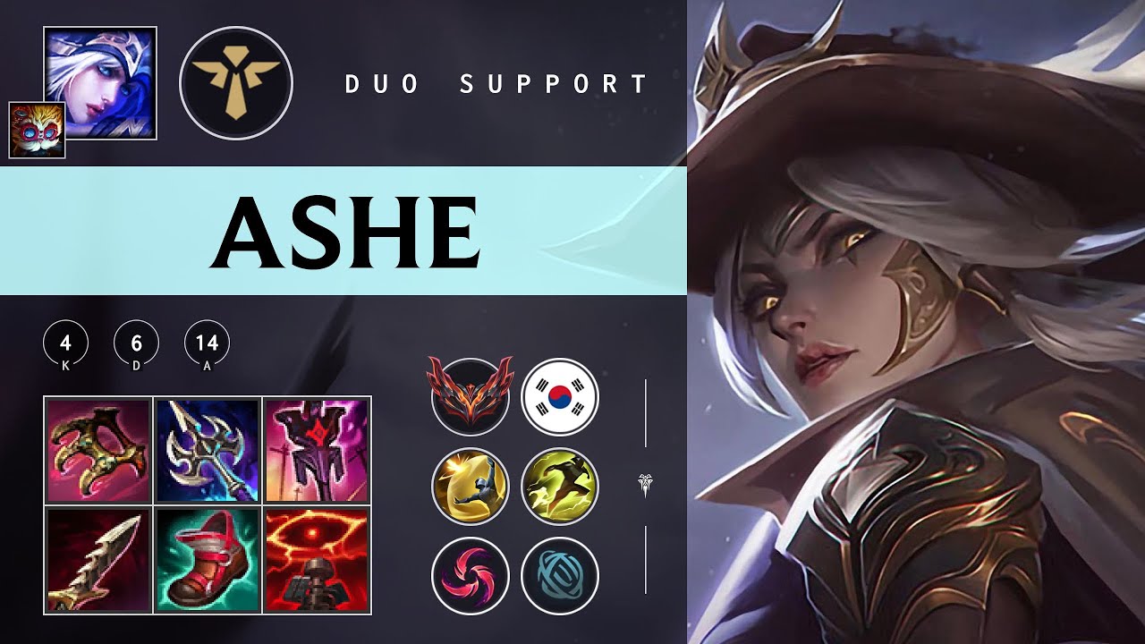 Ashe Support vs Pyke - KR Grandmaster Patch 25.22