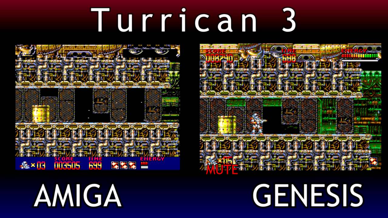 Amiga 500 V Sega Genesis - Turrican 3