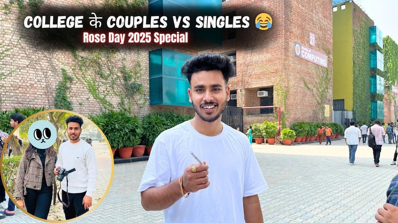 Rose Day in Engineering College 🌹