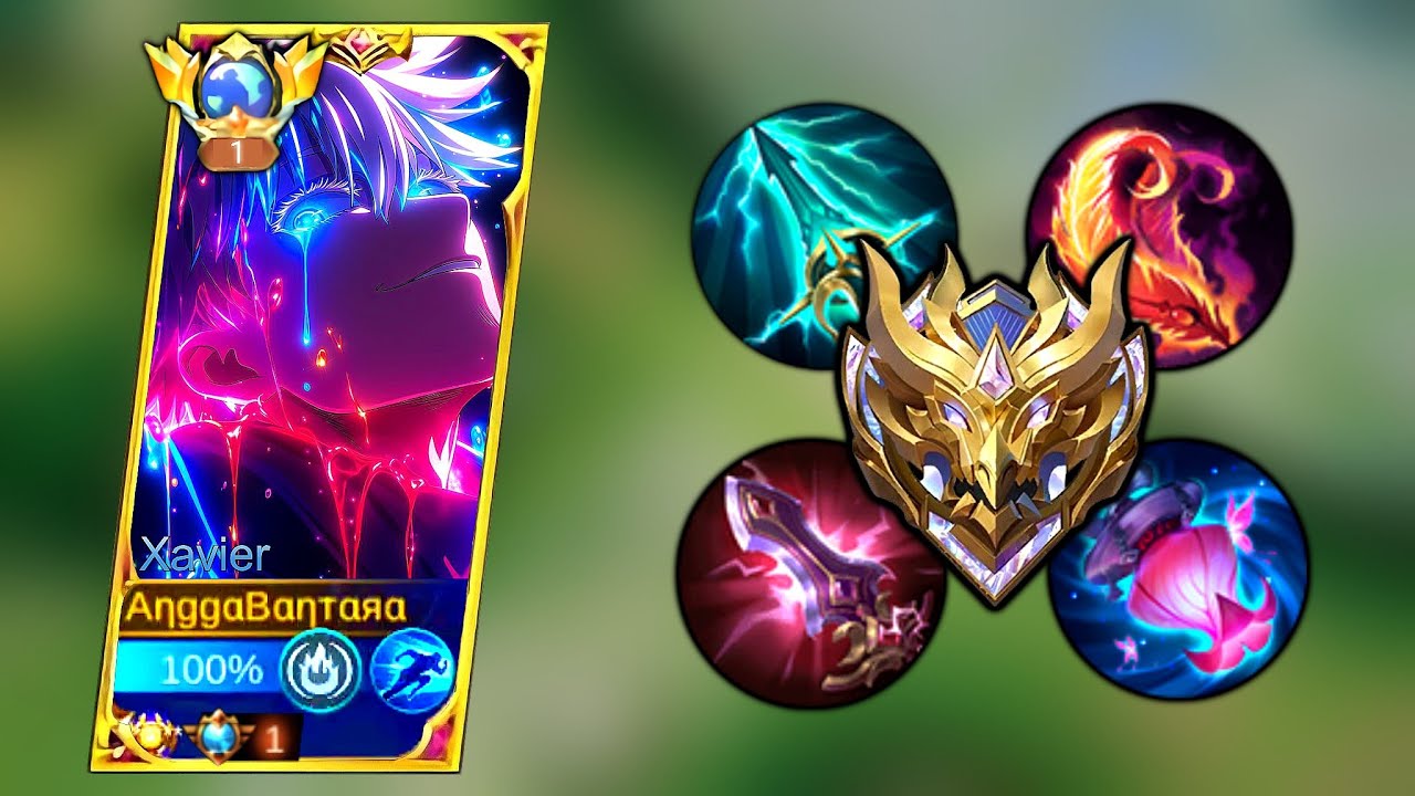 ONLY TOP GLOBAL XAVIER GOJO SATORU USING THIS POWERFULL BUILD & EMBLEM 2026🔥(must try)- MLBB