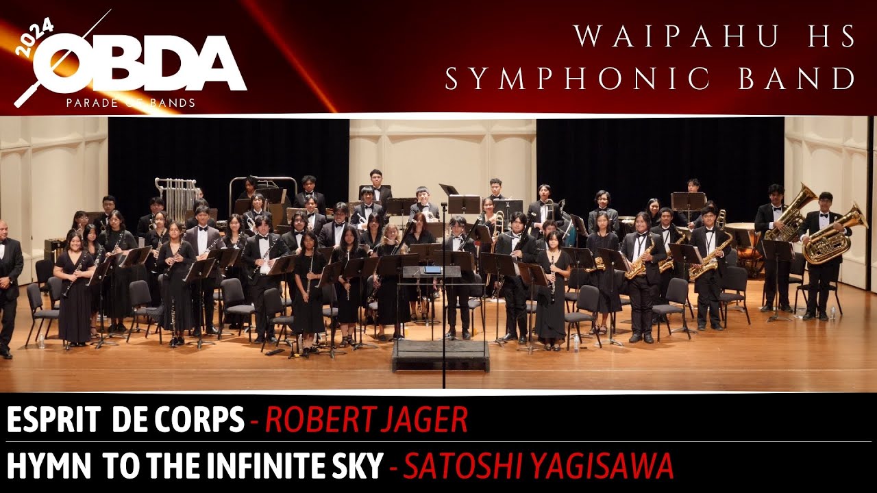 ① Esprit de Corps ② Hymn to the Infinite Sky | Waipahu HS Symphonic Band | 2024 OBDA Parade of Bands