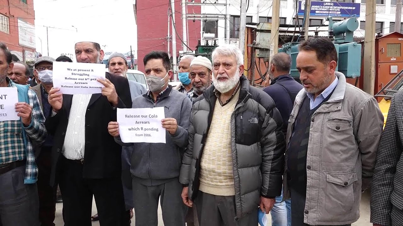 JKTDC Retired Employees Protest For Retirement Benefits