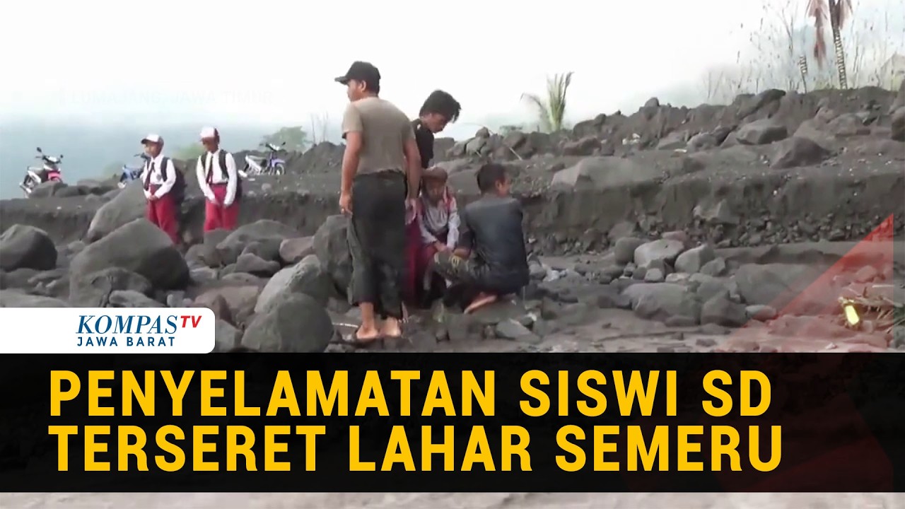 Proses Penyelamatan Siswi SD Terseret Banjir Lahar Semeru saat Berangkat Sekolah