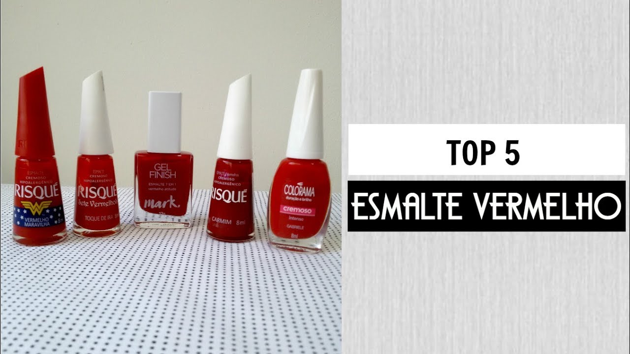 Top 5 ESMALTE VERMELHO #1 | Gislaini Rodrigues