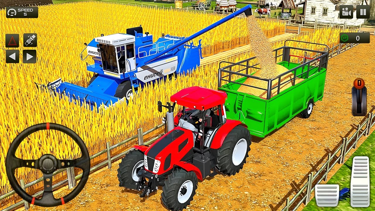 Farming Tractor Game 🎮 Relistic Harvisting Farming Tractor Challenge Android Gameplay 
