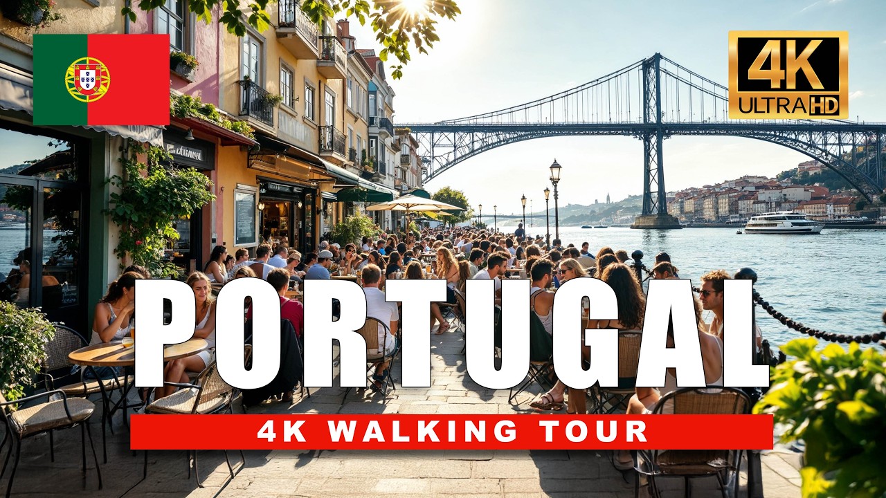 [4K] Portugal Walking Tour: 🇵🇹 Exploring Porto’s Iconic Landmarks, Cobblestone & Riverside Beauty
