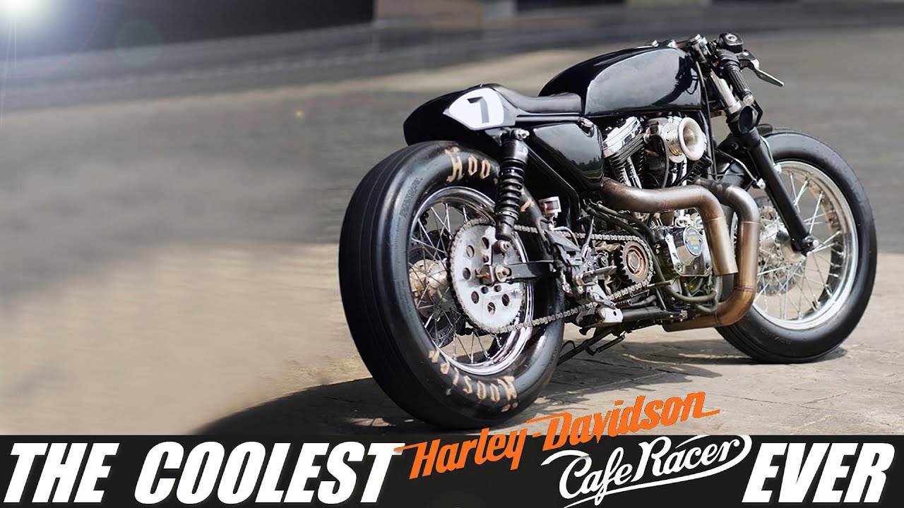 Cafe Racer (Harley Davidson Sportster, построенный Кеваном Кахьяди / мотоцикл Solace)