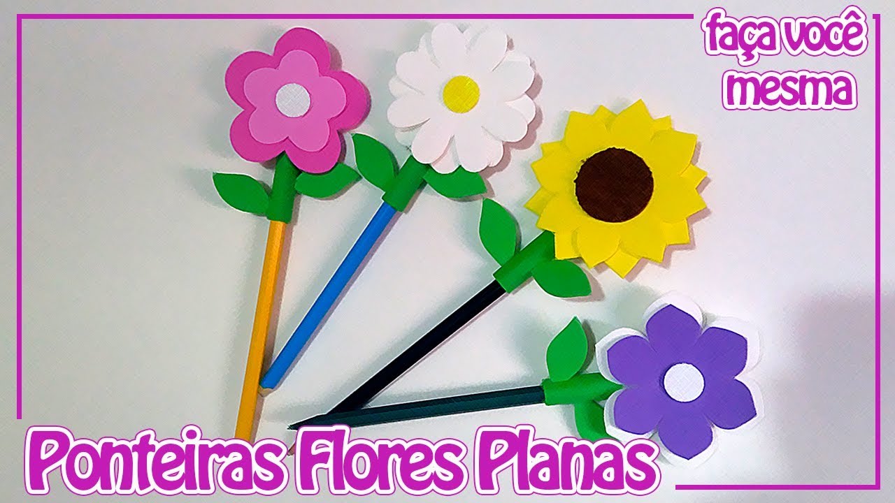 Como fazer Ponteira Flores Planas | Criatividades da Dê