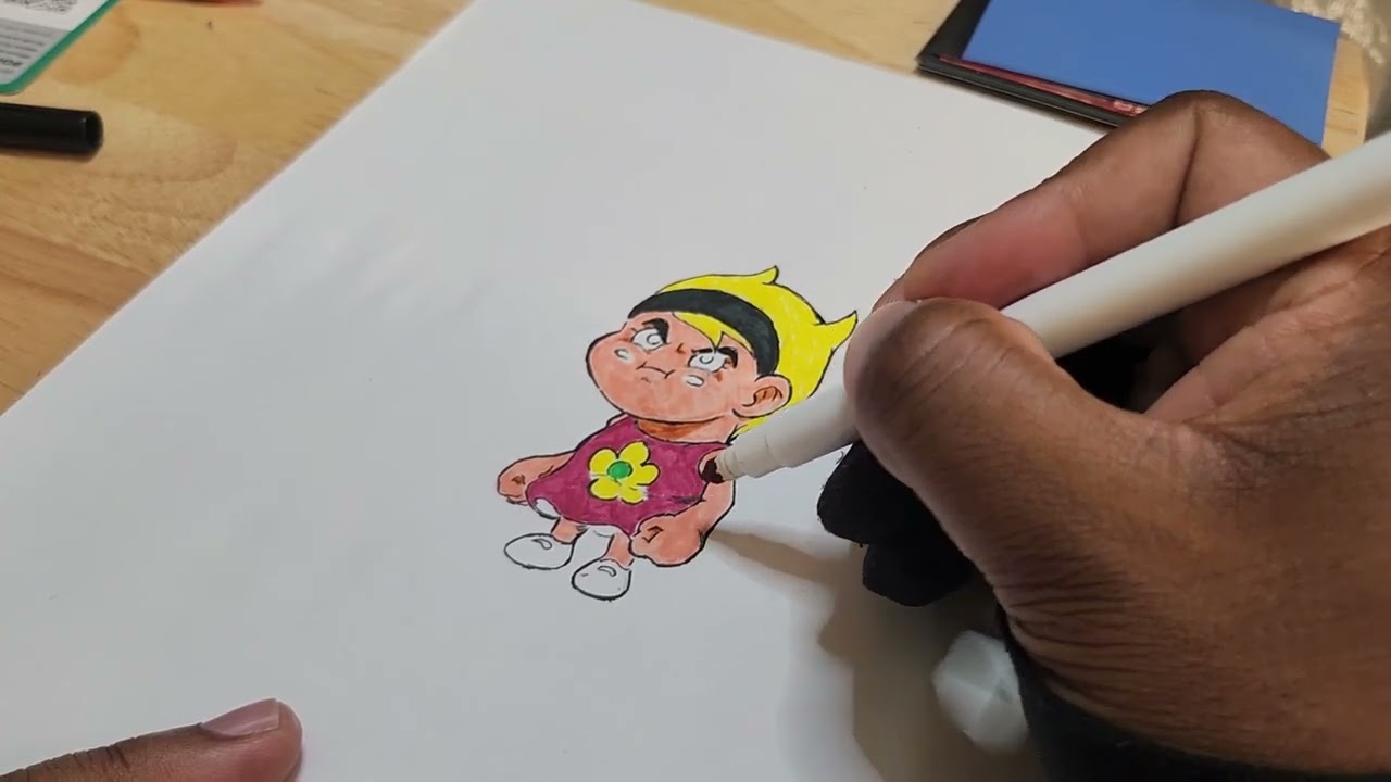 Drawing with Manga Master Menz Episode 5 part 3: Drawing Mandy from Grim billy and Mandy 