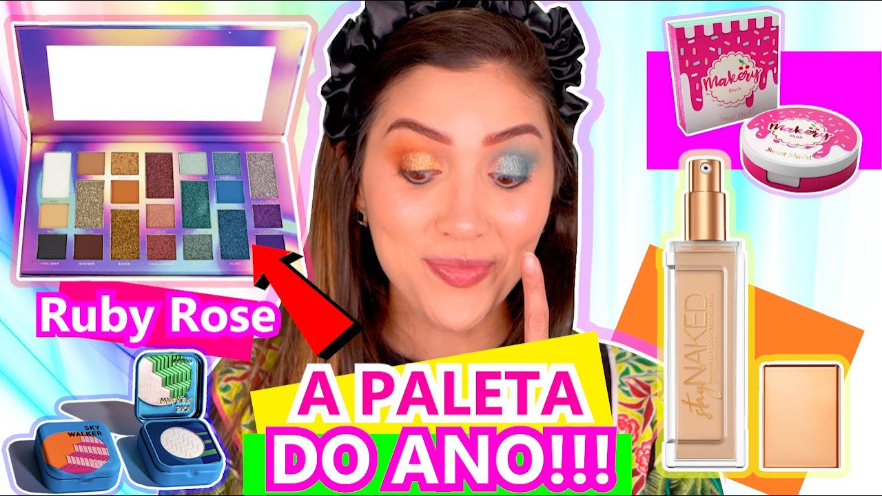 TESTEI a NOVA PALETA RUBY ROSE e outras MAKES  | BASE, ILUMINADOR, BLUSH...