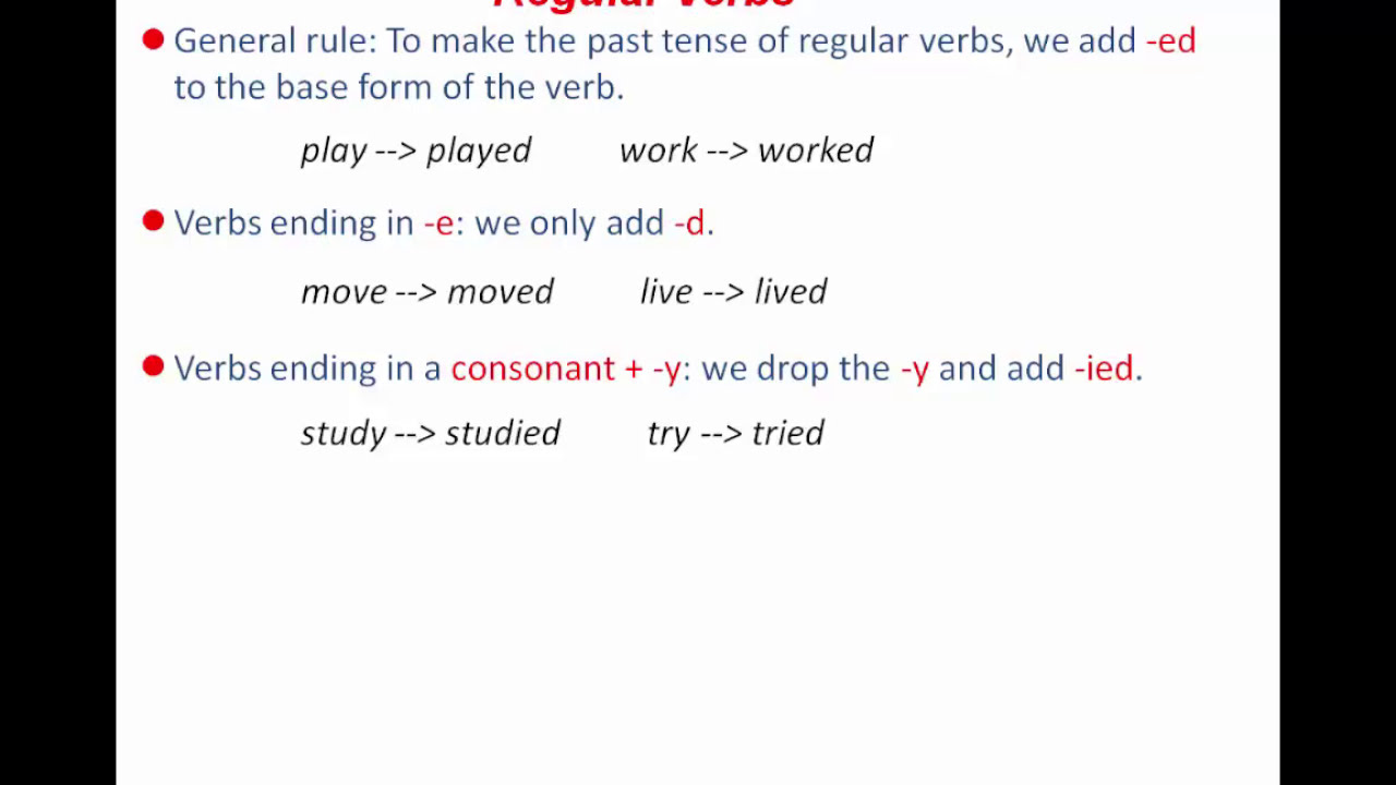 Aula 05 - Simple past part 1 - Passado simples parte 1
