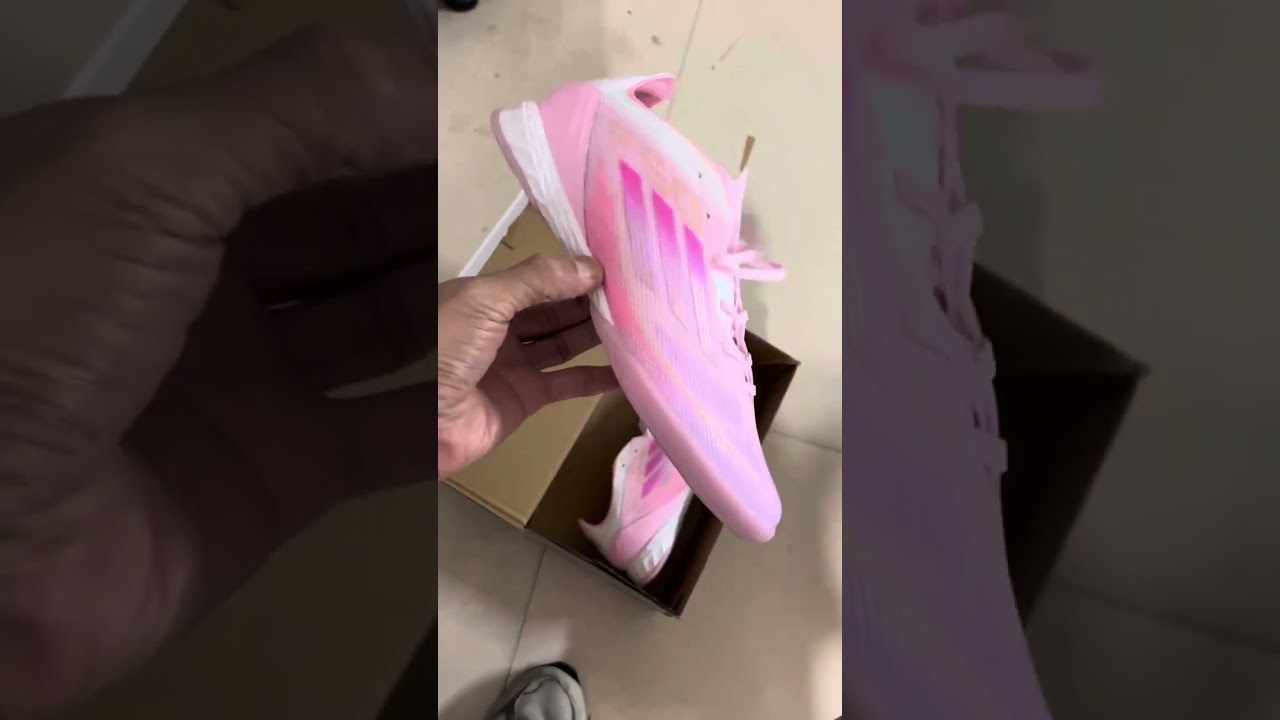 Adidas F50 Pro IC Indoor & Futsal Soccer Shoes - Pink/Gold/White