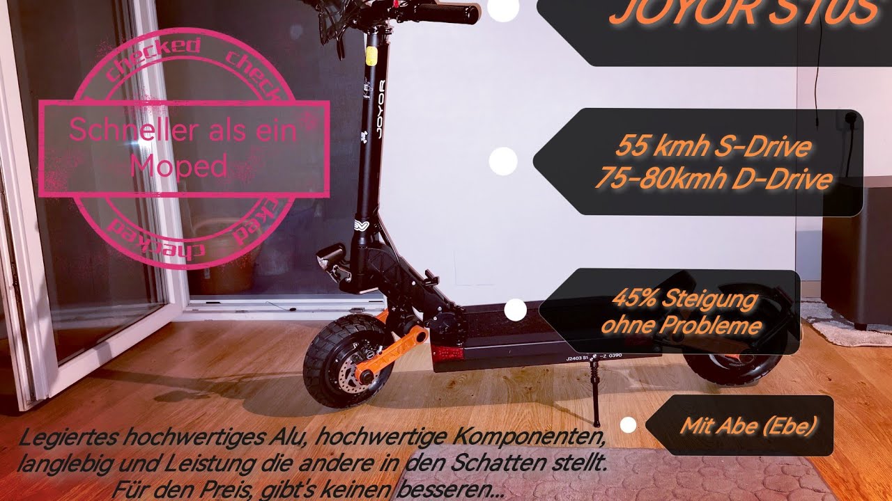 Joyor s10s EU Version mit (Abe) !80kmh!  so funktionierts wirklich...