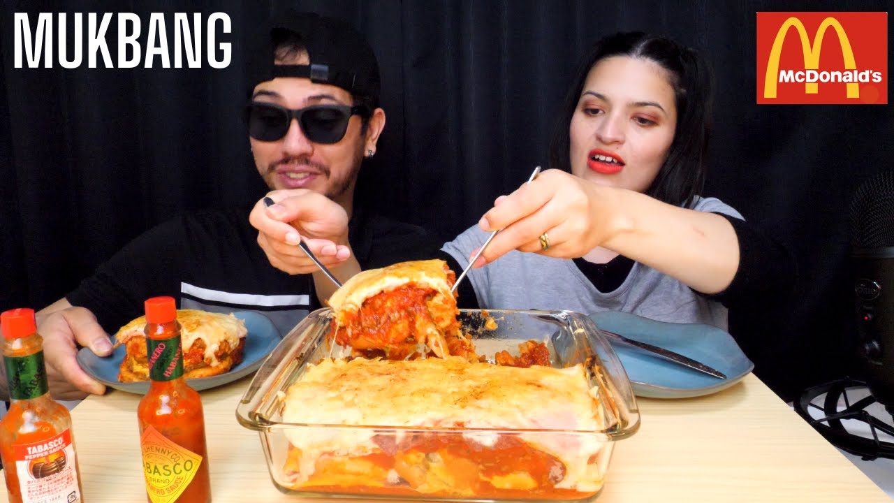 LASANHA DE HAMBURGUER DO MC DONALDS (MUKBANG & ASMR COMIDA)