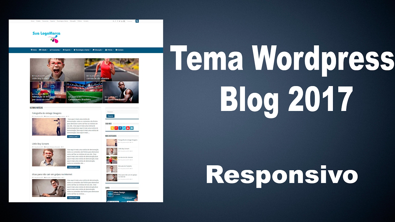 Tema Wordpress Blog 2017 Responsivo Template Wordpress