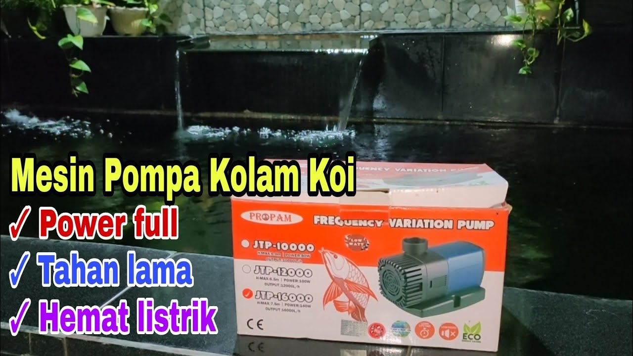 Pompa kolam koi hemat listrik, tahan lama dan recommended