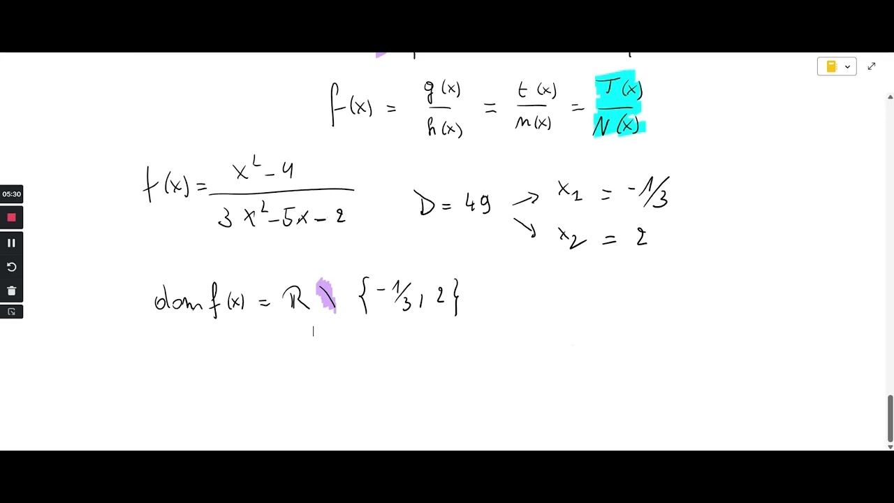 Rationale functies: domein en nulpunten