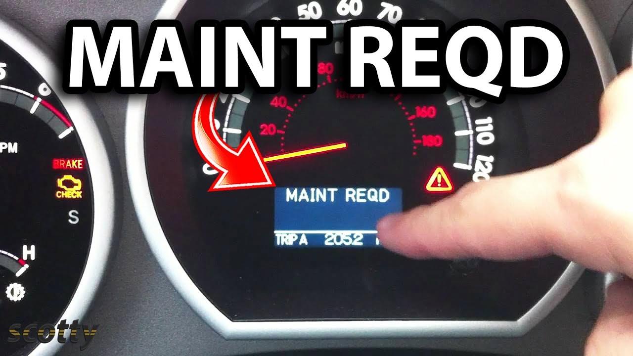 Maintenance Required Light On in Your Car - What it Means and how to Reset It