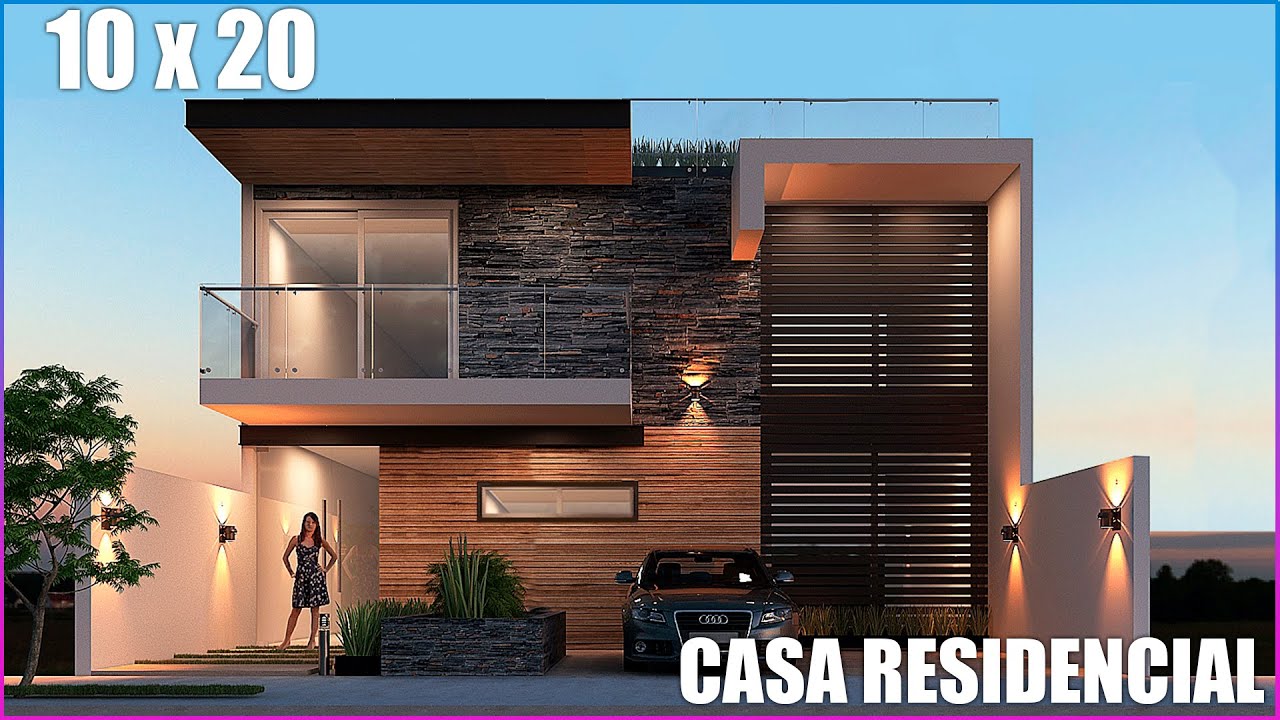Proyecto Casa 10x20 (Dise&ntilde;o moderno / Residencial)
