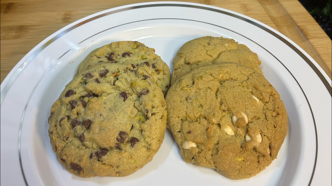 Double Feature !! Milk Chocolate Chip Pistachio Cookies  AND White Chocolate Chip Pistachio Cookies
