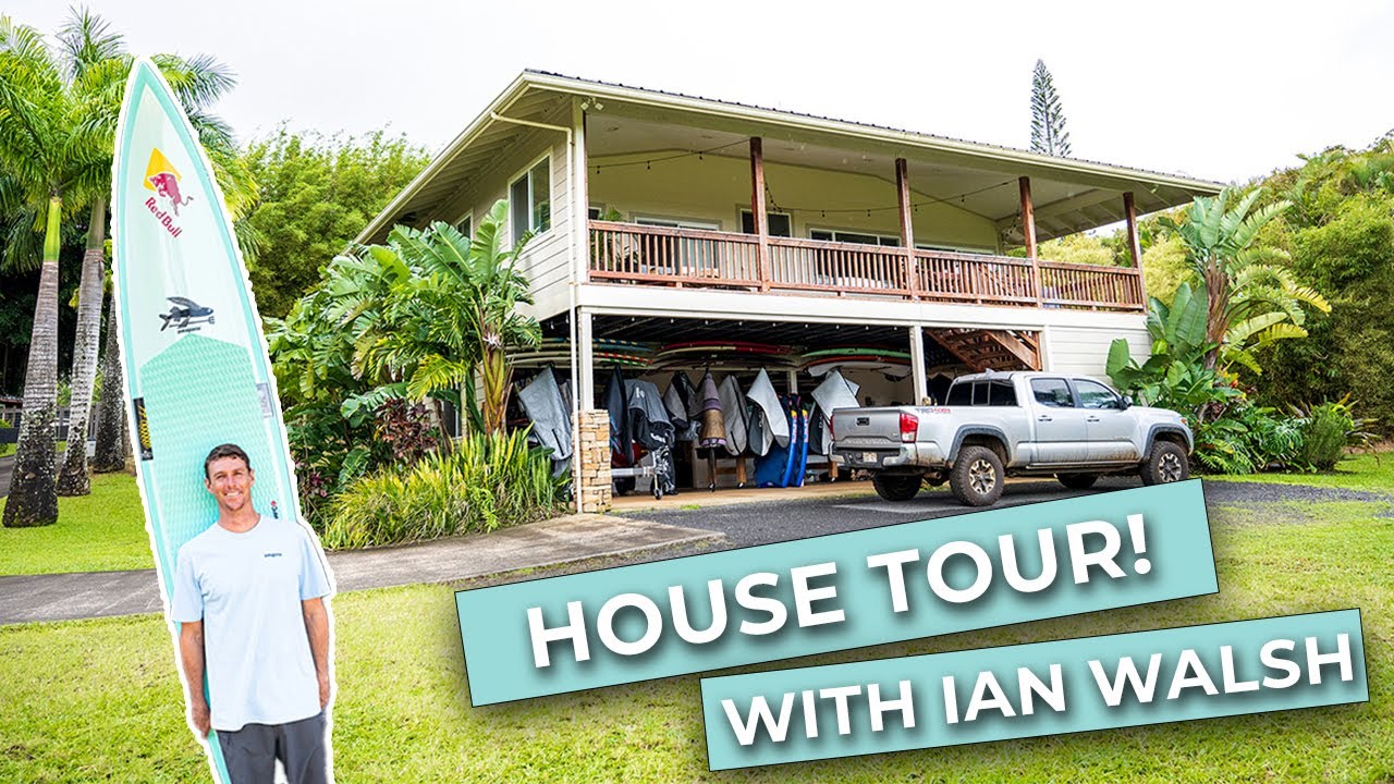 INSIDE PROFESSIONAL SURFER IAN WALSH'S MAUI HOME!