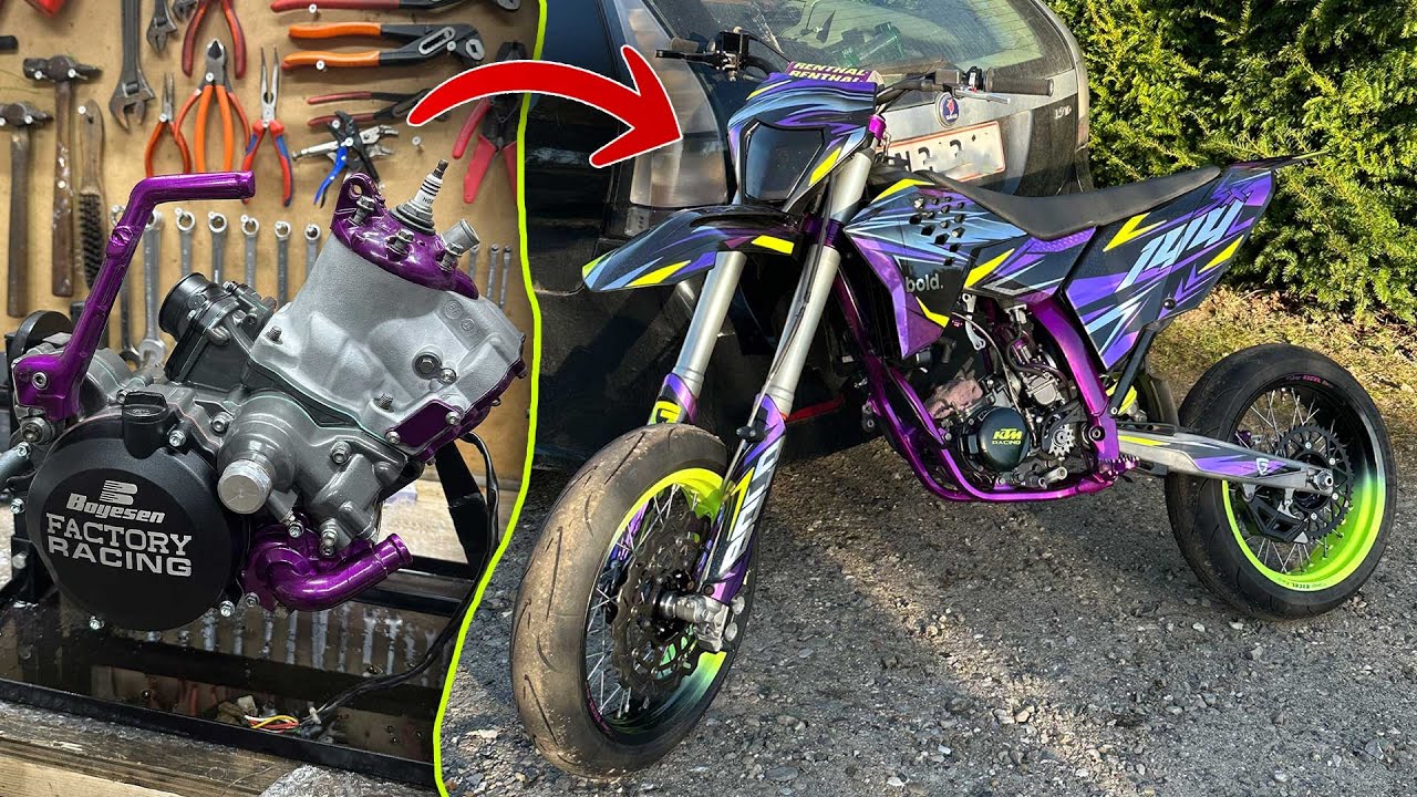 Stunning powdercoat & graphics on my $1000 supermoto! (Pt. 2)
