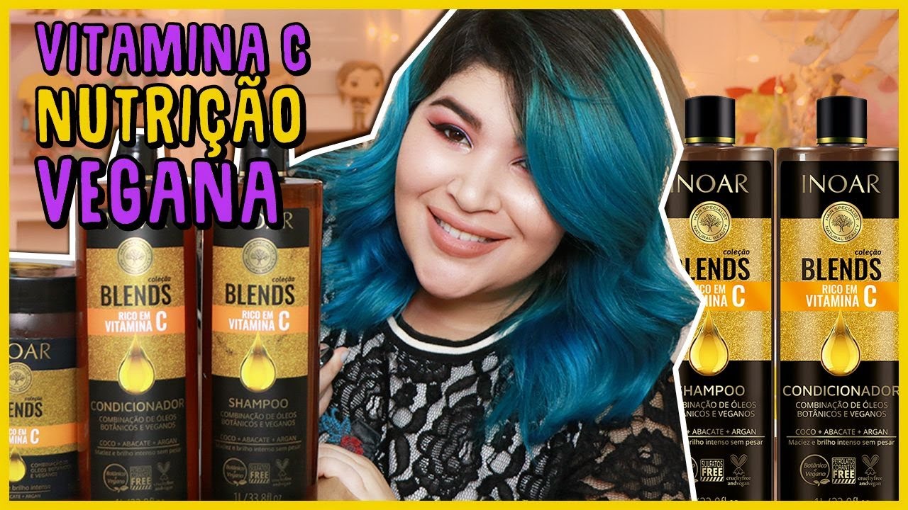 🍊 Linha BLENDS VITAMINA C INOAR - VEGANA [No/Low Poo/Cowash]