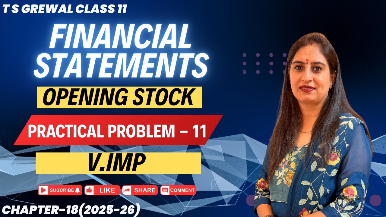FINANCIAL STATEMENTS(PRACTICAL PROBLEM - 11) Chapter 15 T.S.GREWAL Class 11