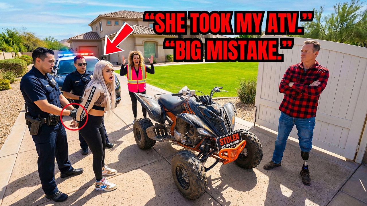 Spoiled HOA Karen’s Daughter Stole My ATV — Claimed She Was Untouchable, Left in Handcuffs