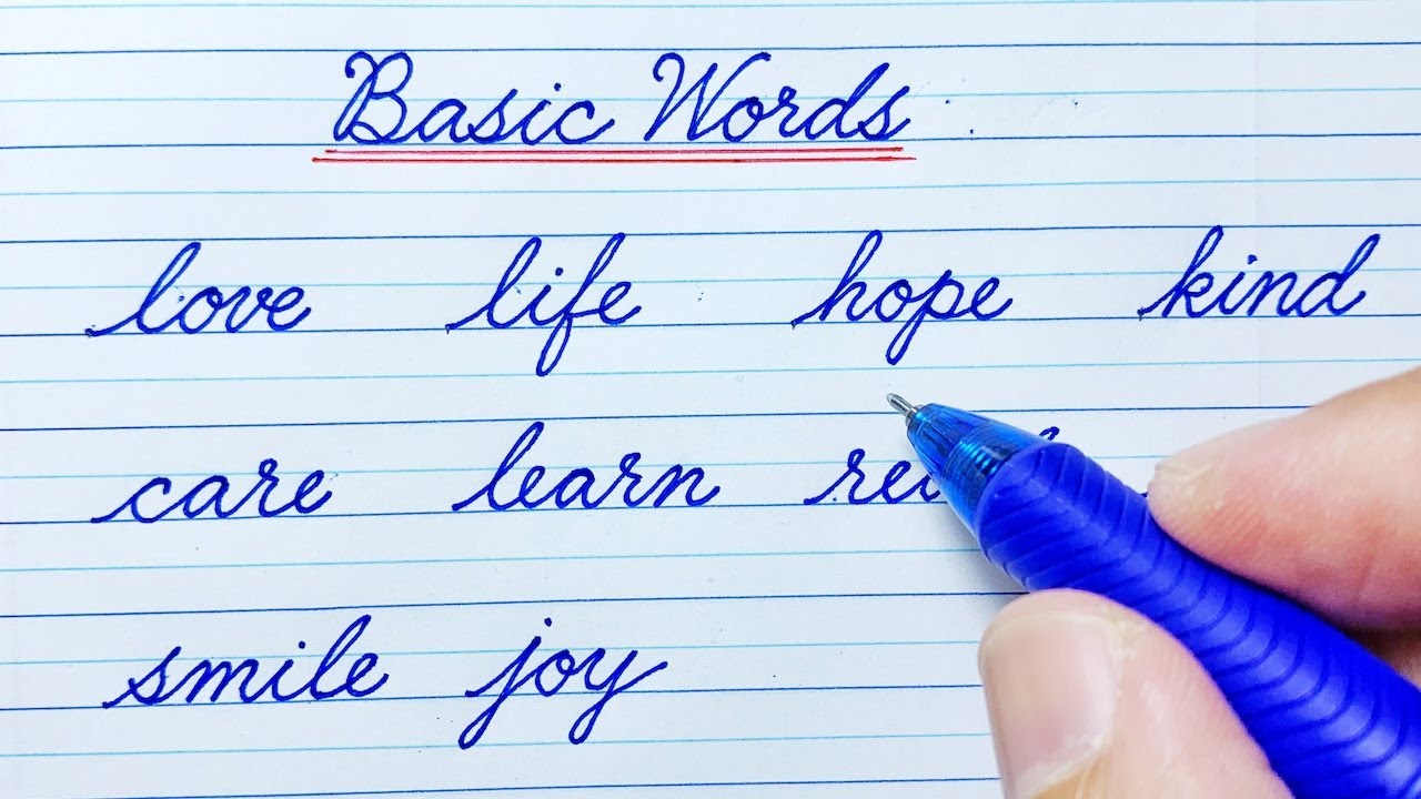 Cursive Writing | English Basic Words | Cursive Handwriting Practice | Cursive Writing Practice