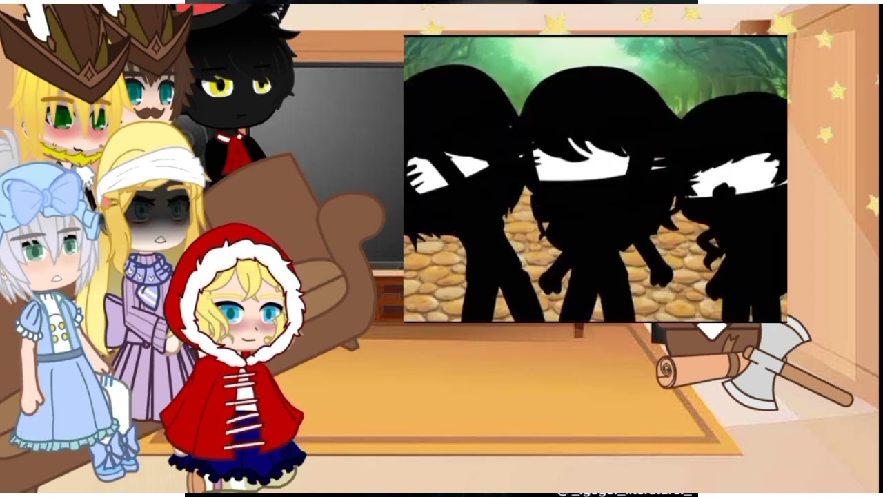 gacha cute.Реакция Красной шапочки на клип 